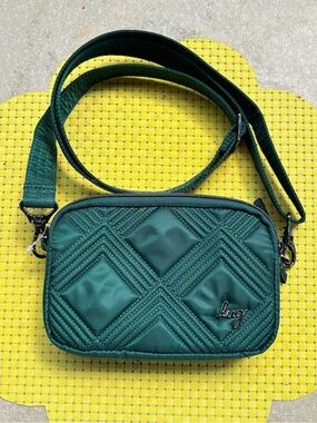Lug Quilted RFID Convertible Crossbody - Coupe in Emerald Green